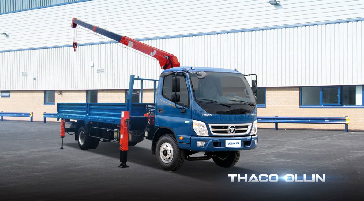 Xe tải cẩu 3 tấn - Thaco Ollin 120 tải chở cao, thùng dài - ảnh 2